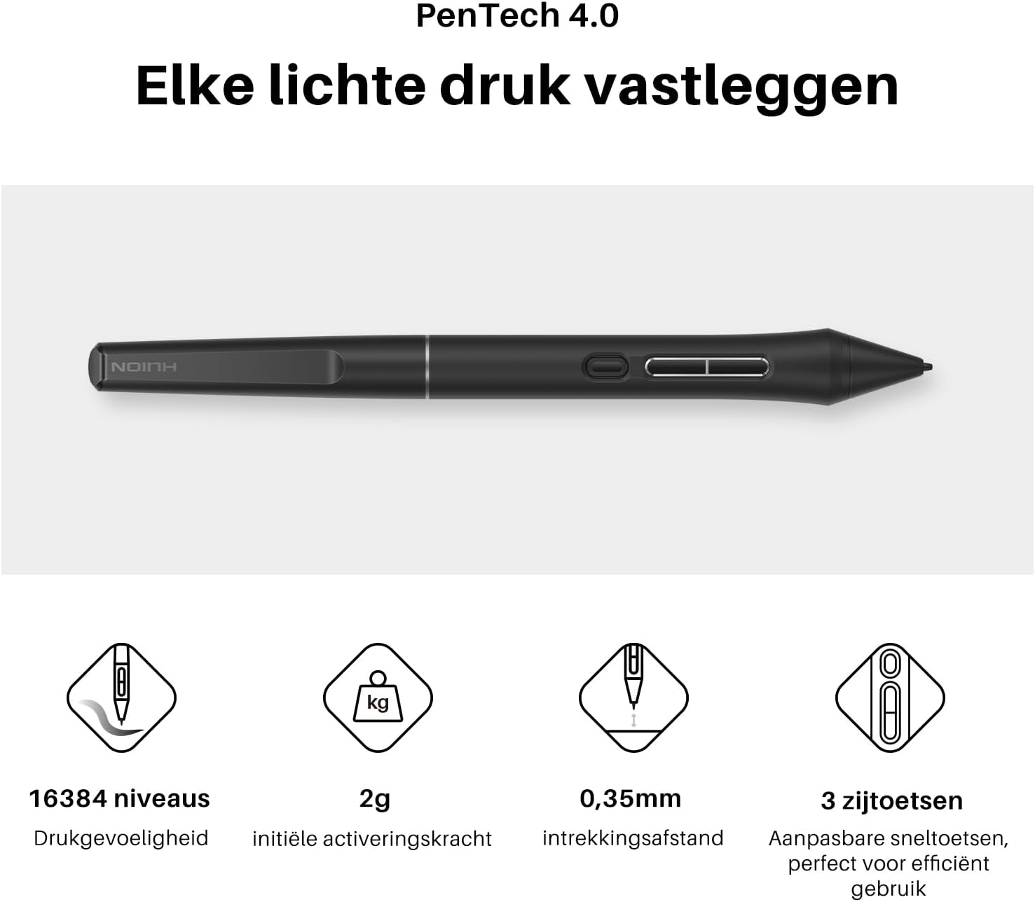 Detalle 2 de HUION Kamvas 13 Gen 3 drawing tablet with screen, PenTech 4.0, dual dials