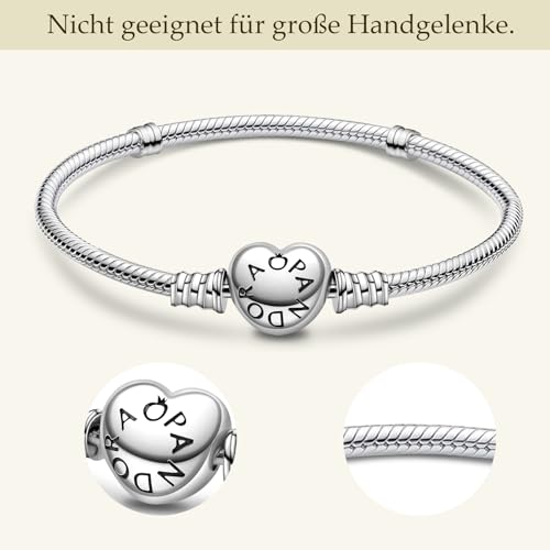 Thumbnail 1 de Ruaidhra Moments Herz Charms Armband aus 925er Silber, 18 cm