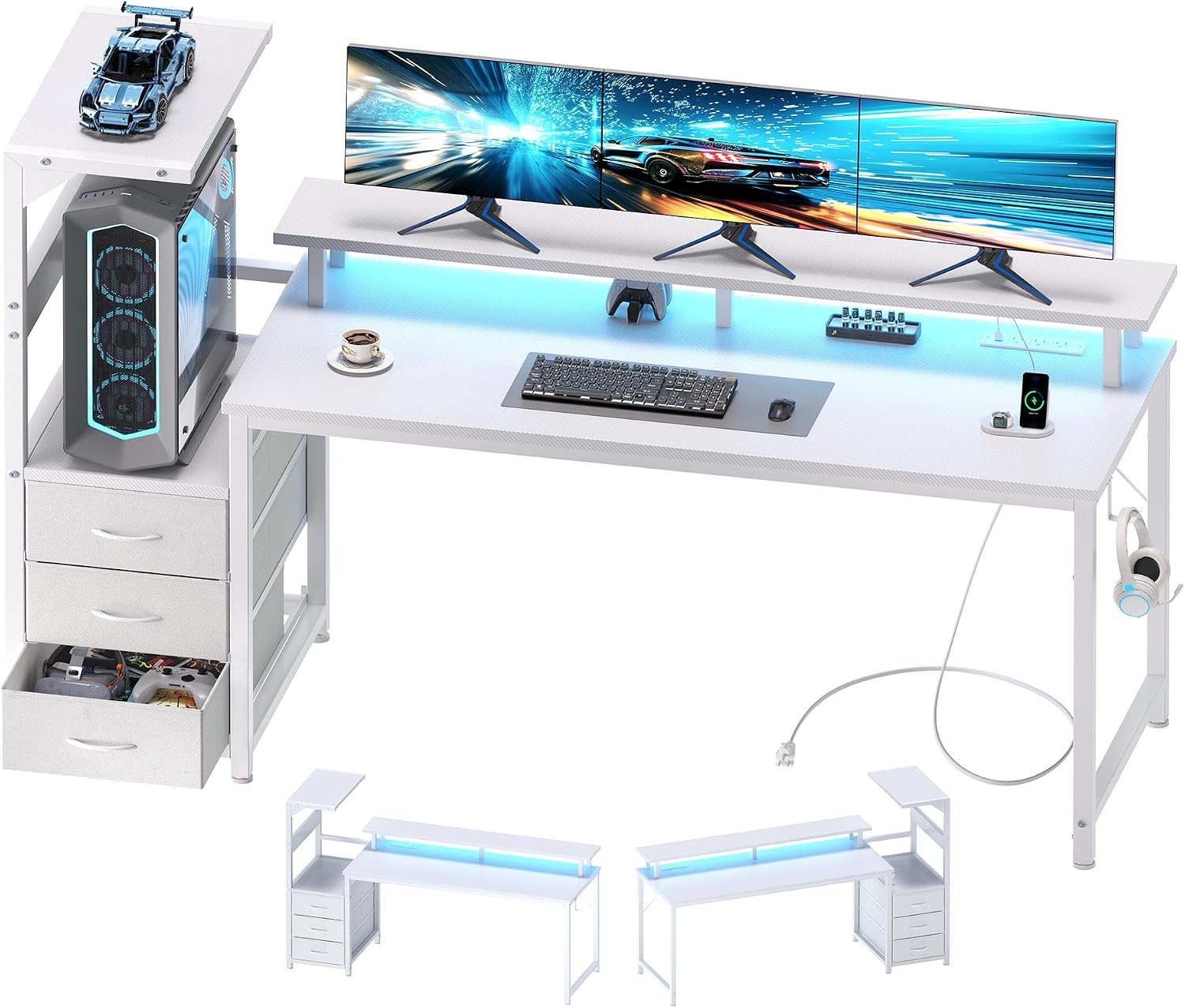 Detalle de DUMOS 59-Inch Gaming Desk