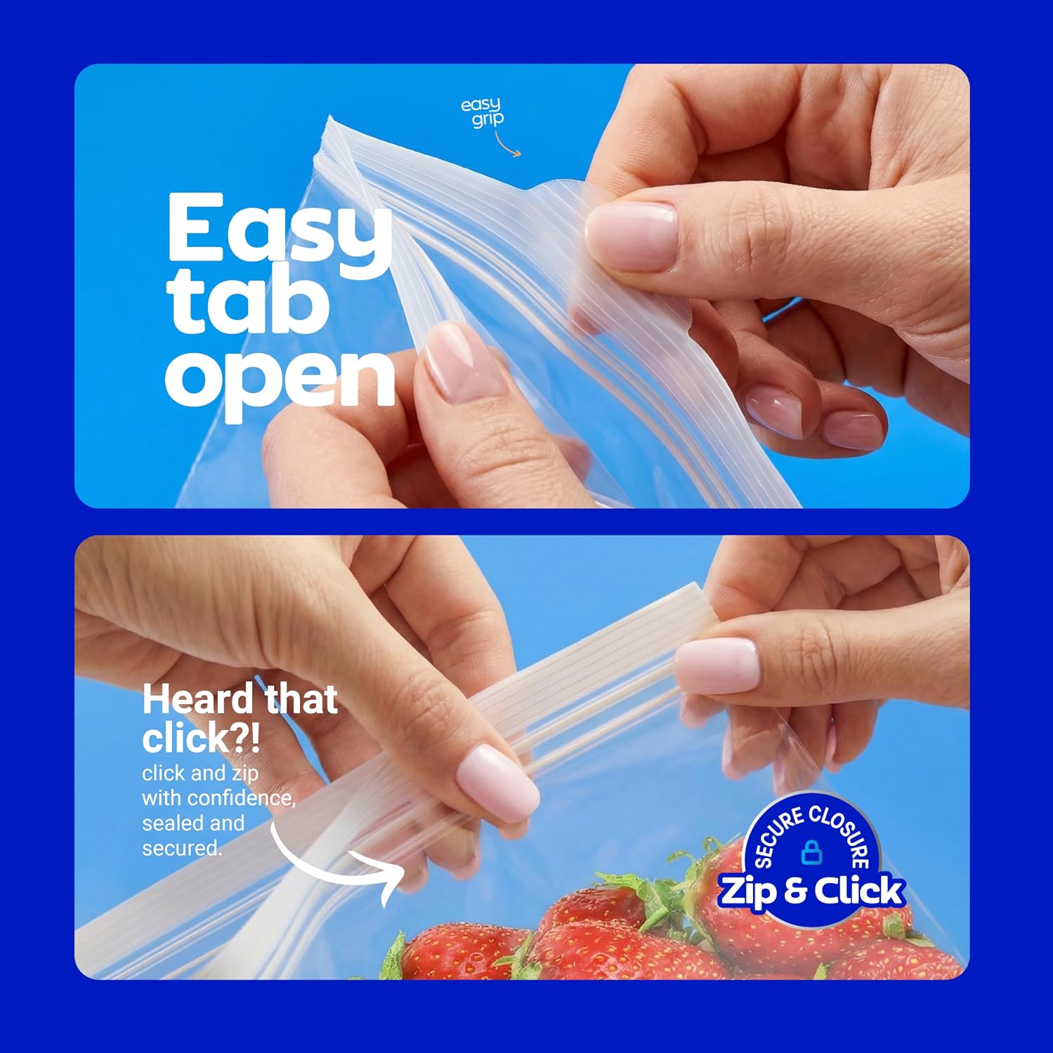 Thumbnail 2 de 2 Gallon Storage Bags with Double Zipper Seal (60 Count) — Resealable, Microwave-Safe, BPA-Free