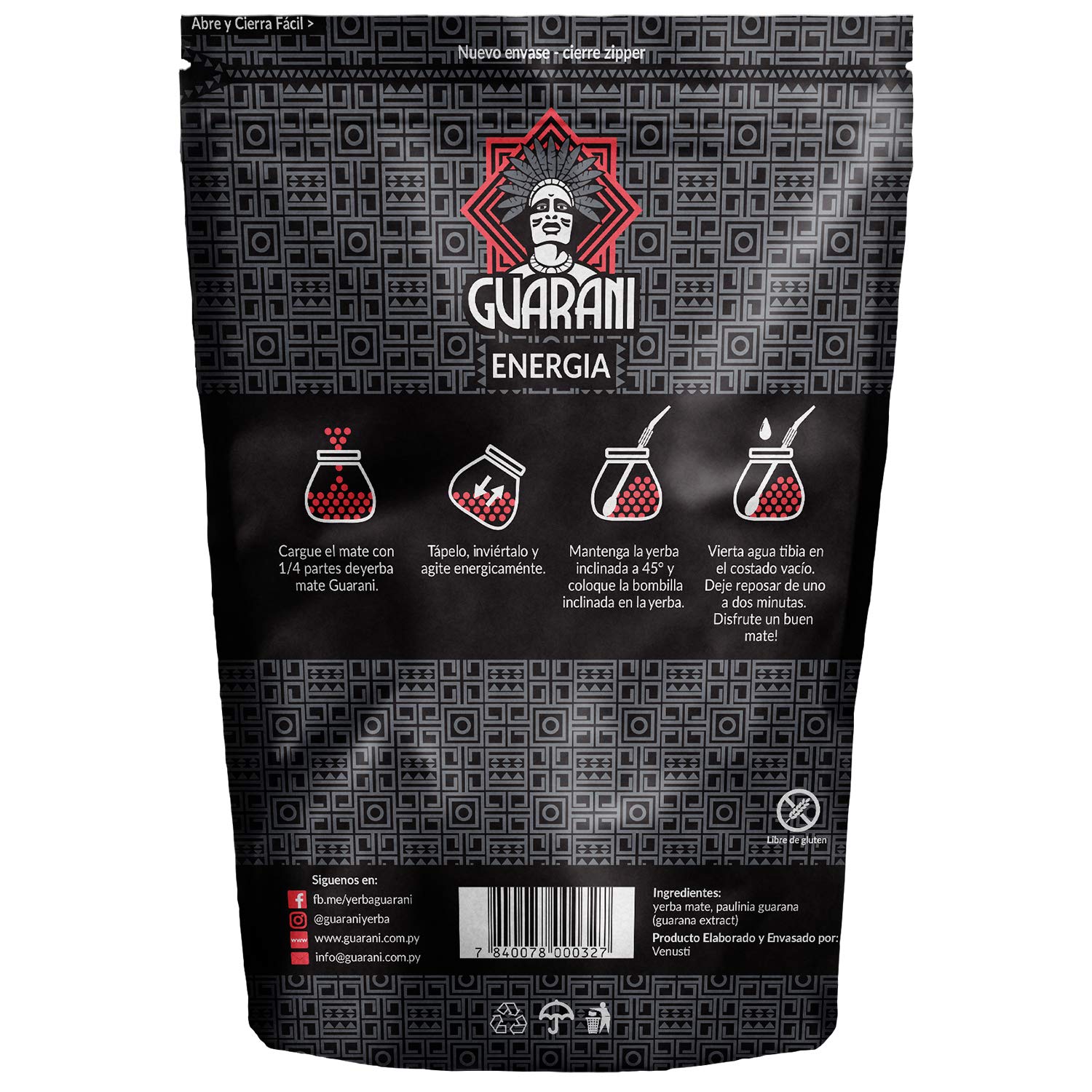 Thumbnail 4 de Mate Tee Guarani „Energia“ mit Guarana (500 g) – traditioneller Mate aus Paraguay