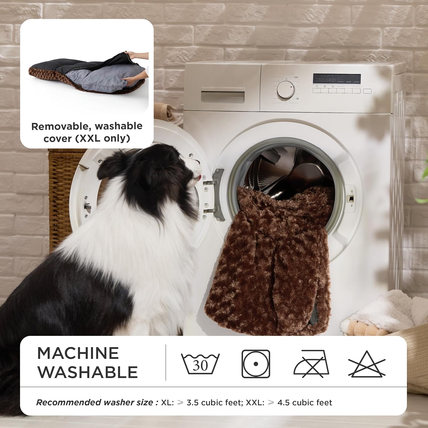 Thumbnail 3 de Bedsure Extra Large Dog Bed 119x74x9cm