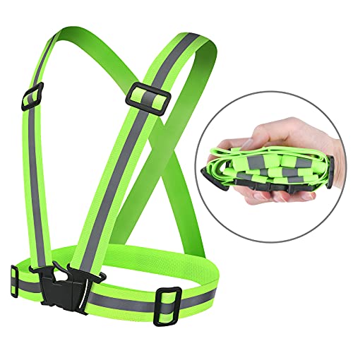Detalle de URAQT Chalecos Reflectantes: Pack de 2 para Seguridad y Alta Visibilidad en Exterior