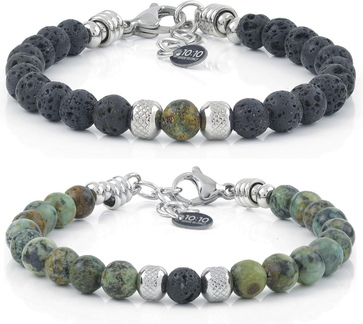 Detalle de 10:10 Bracelet couple pierres 6 mm đ