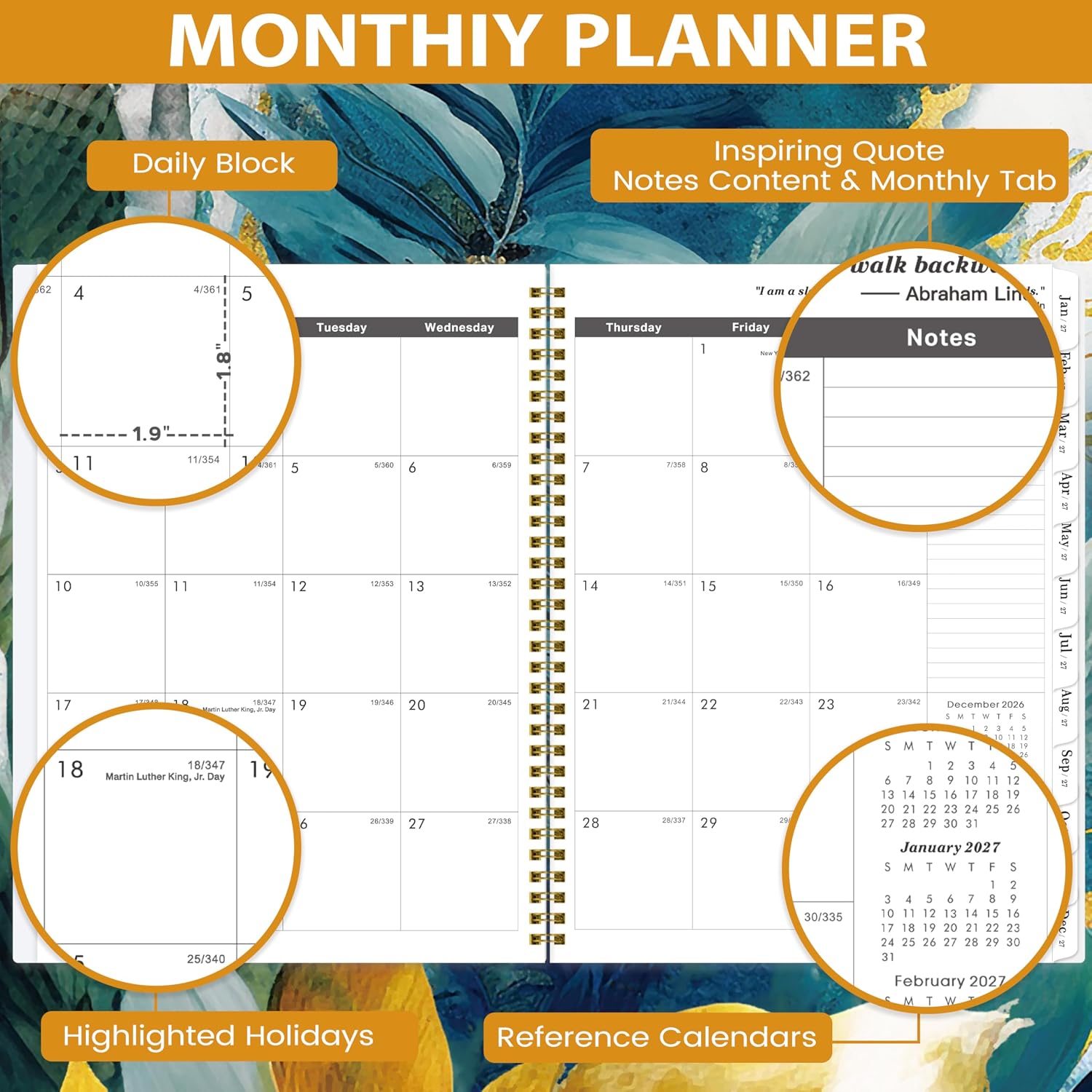 Detalle de 2027-2028 Monthly Planner