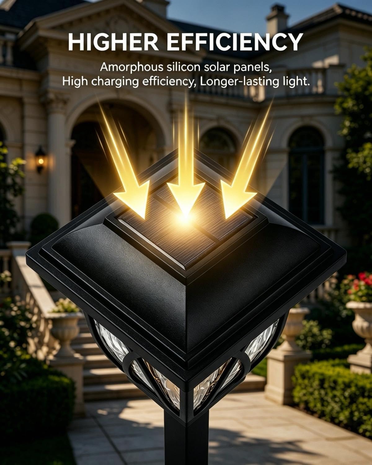 Thumbnail 6 de tuare 4 Pcs Waterproof LED Solar Outdoor Lights: Auto On/Off Pathway Lamps for Garden and Patio