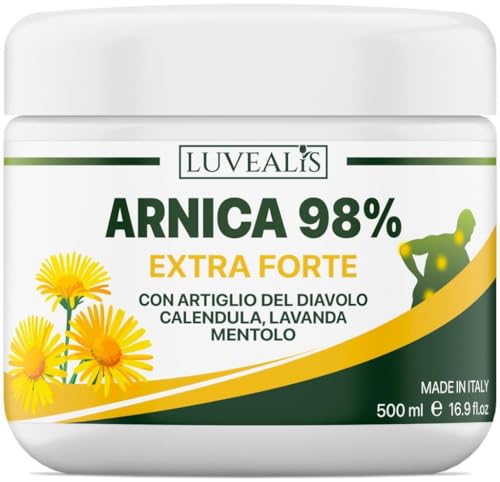 Arnica Gel Forte 98% Arnica per Cavalli Uso Umano con Artiglio del Diavolo di LUVEALIS
