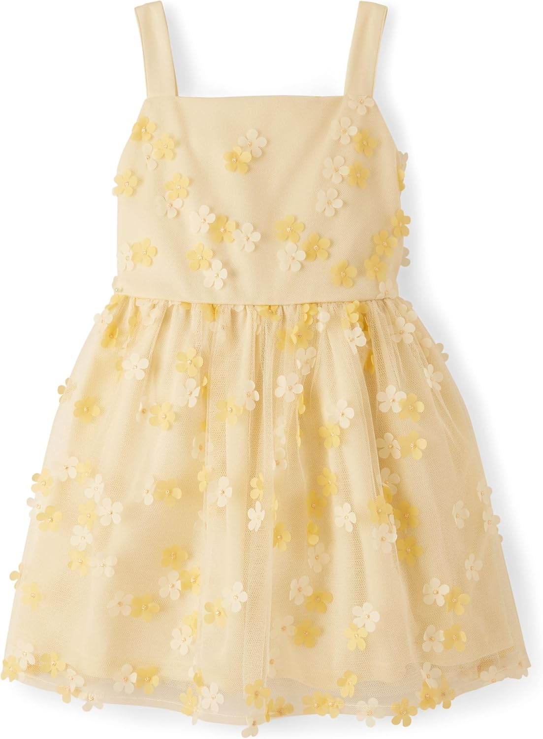 Detalle de The Children's Place Girls Dressy Dress, Sleeveless – Elegant Mesh Overlay Play Dress
