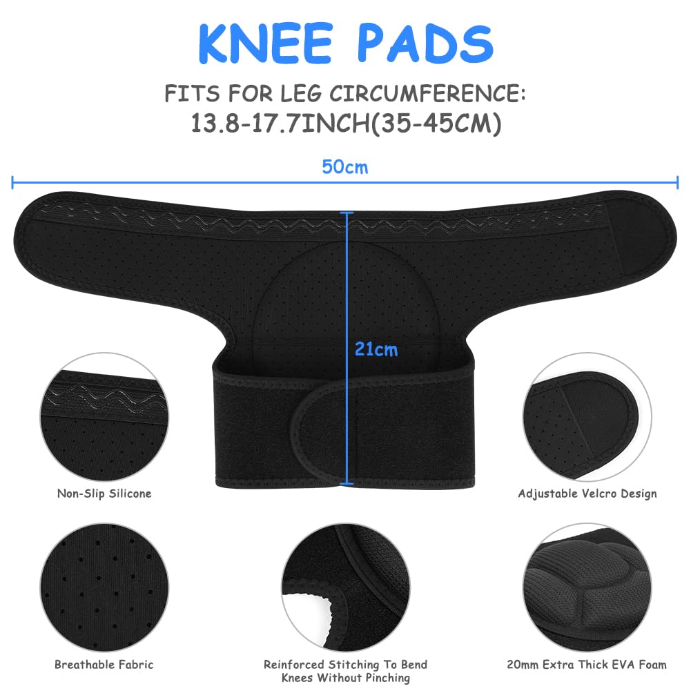 Thumbnail 1 de Flintronic Knieschoner Arbeiten – 1 Paar, Größe L, rutschfeste Kniekissen mit 20 mm EVA-Schaum