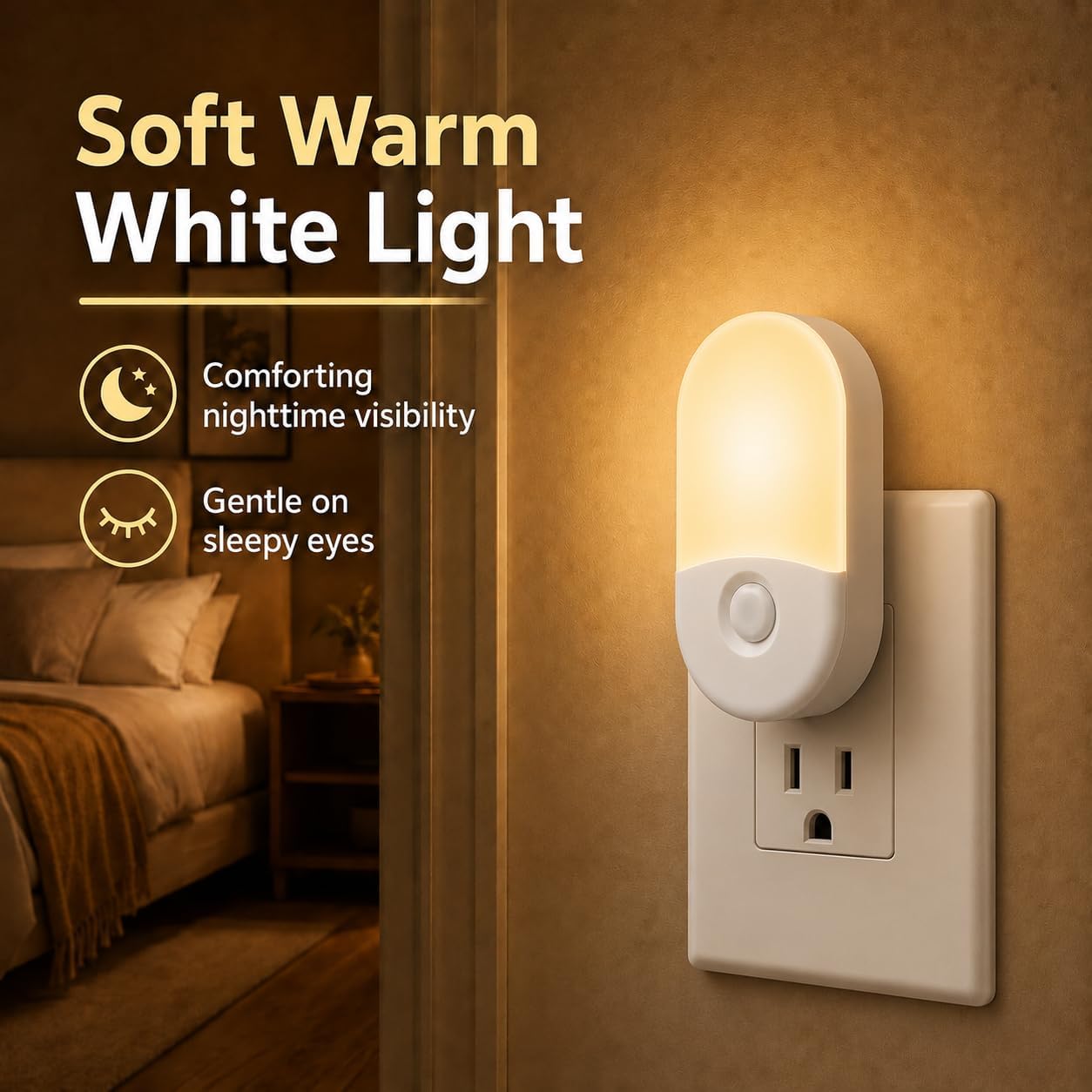 Thumbnail 5 de L LOHAS LED IP032 Plug-In Night Lights, 2-Pack, 30/60 lm, Soft White