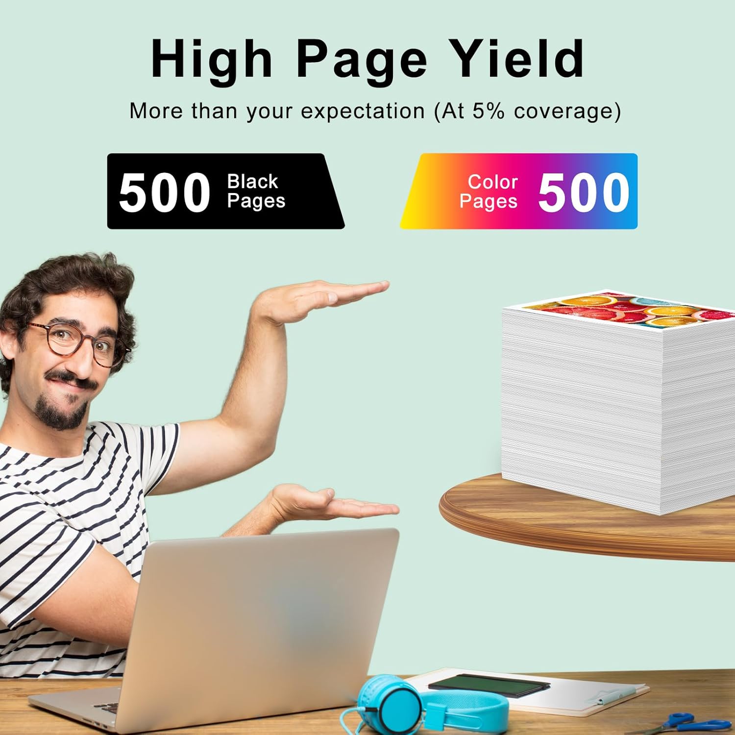 Thumbnail 1 de SAILNER LC421XL pack 10 cartouches 500 pages 🖨️