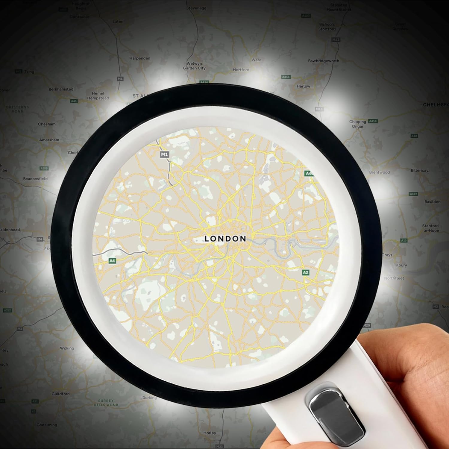 Thumbnail 6 de Zeeorymn Magnifying Glass with Lights 12 LED — Ultra-Clear Double-Glass Lens, 30x Handheld