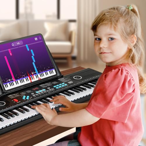 Thumbnail 8 de COSTWAY 61 Key Keyboard Piano: Portable Digital Piano for Beginners (Black)