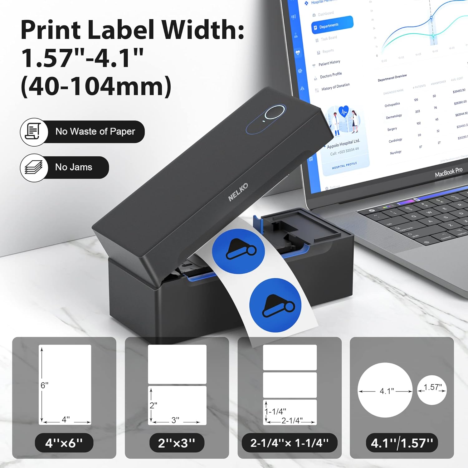 Thumbnail 3 de Nelko Bluetooth Thermal Label Printer 📨