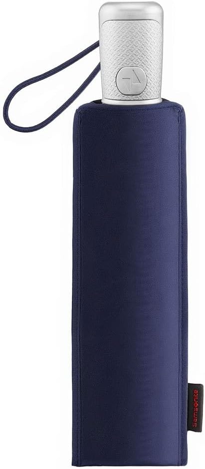 Detalle de Samsonite Alu Drop S Safe 3 Section Auto Open Close Regenschirm – Indigo Blue
