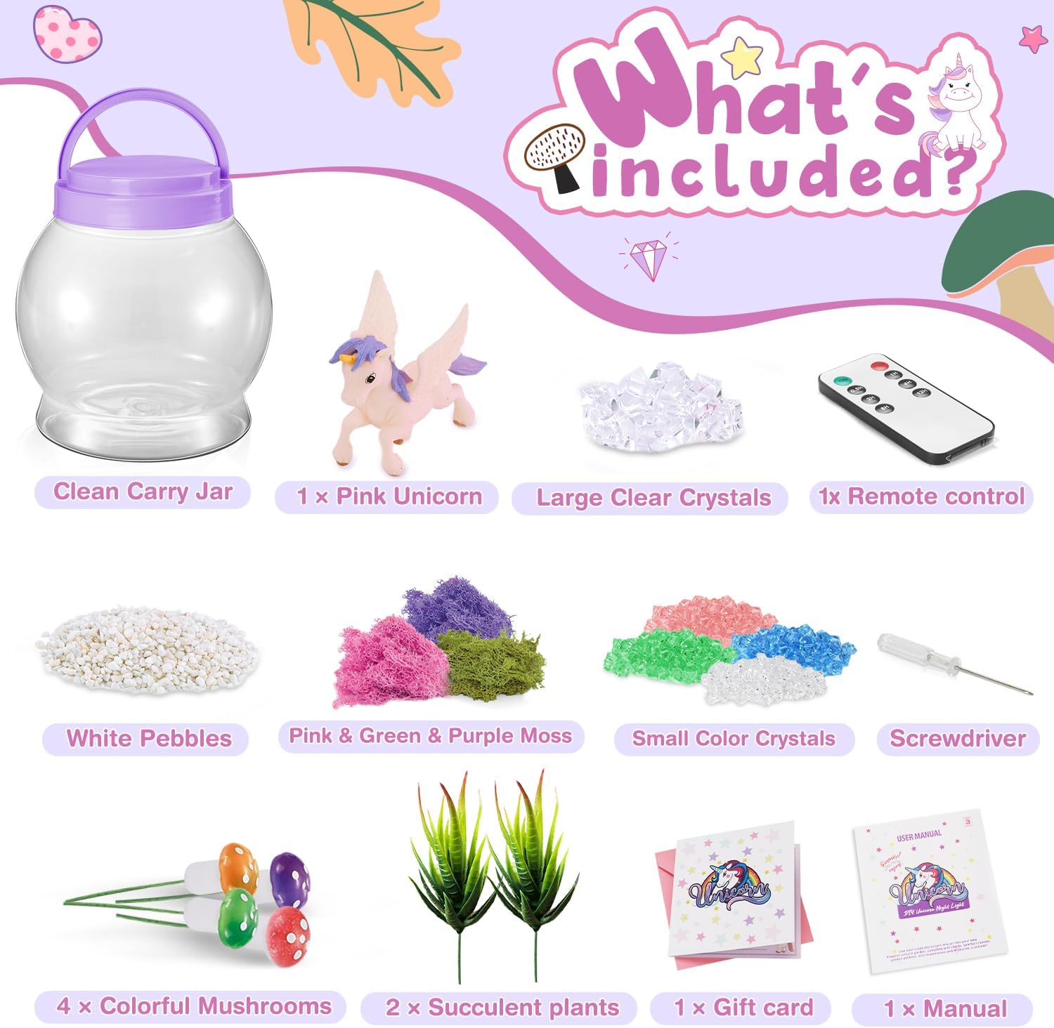 Thumbnail 5 de SLDALES DIY Unicorn Night Light: Terrarium Kit for Imaginative Kids