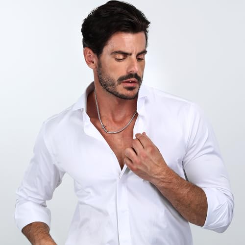 Detalle de Morellato Cross Collana Uomo in Acciaio, IP nero – SKR61