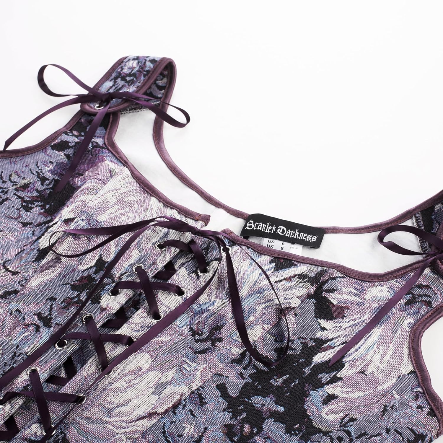 Thumbnail 1 de SCARLET DARKNESS Corsetto Vittoriano overbust con lacci – eleganza vintage a portata di cintura