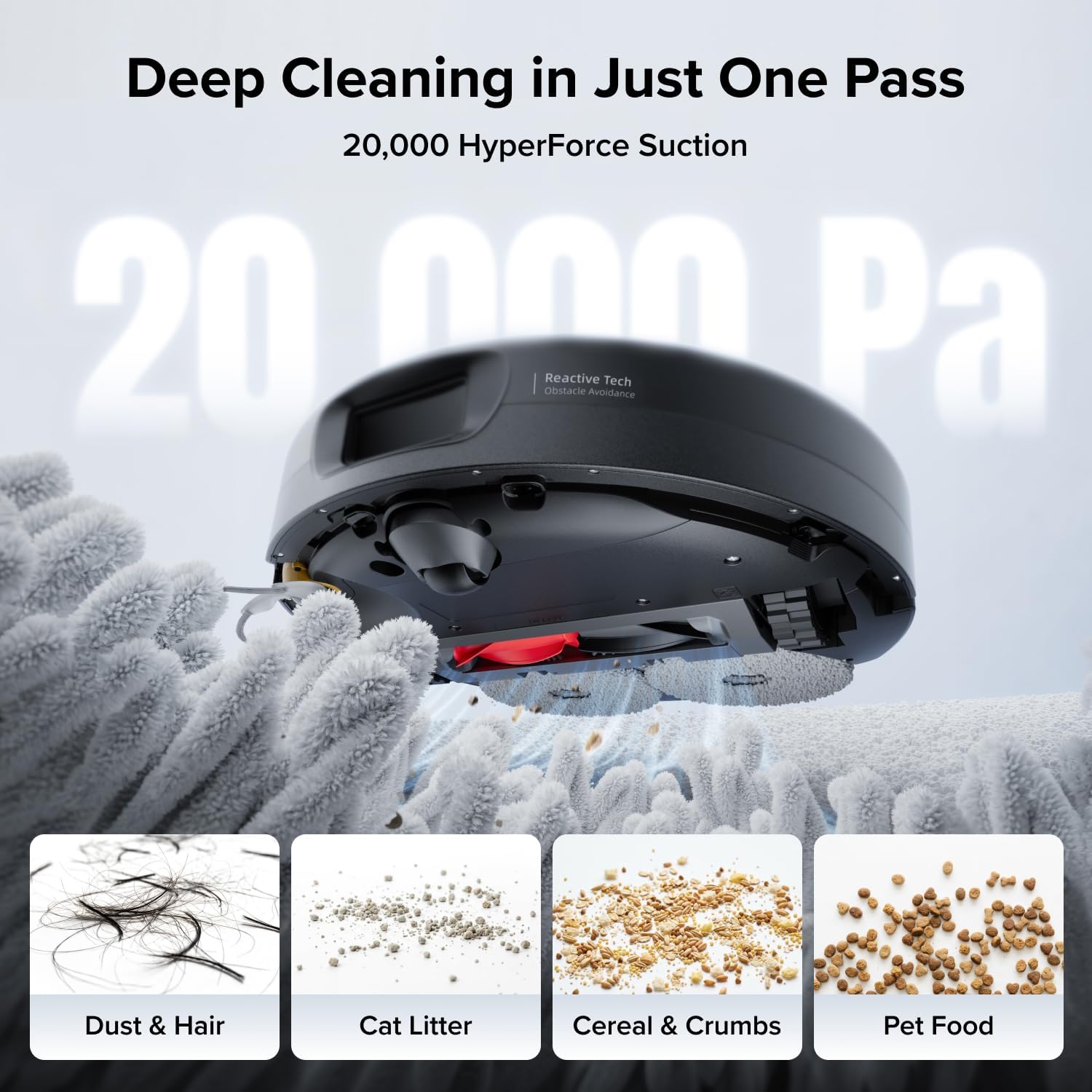 Detalle de roborock Qrevo 2 Pro Robot Vacuum and Mop, 20,000Pa Suction, FlexiArm Mopping