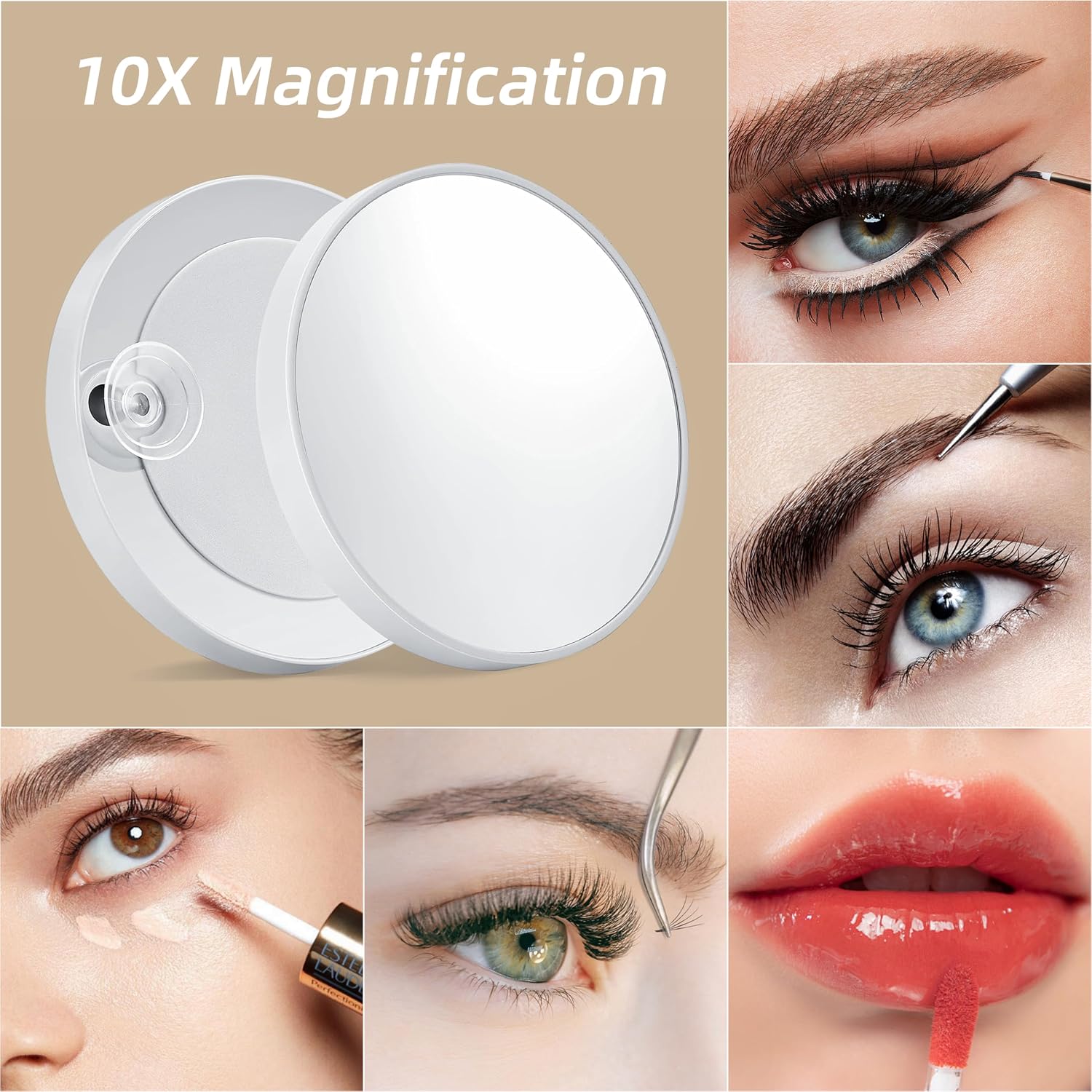 Thumbnail 6 de Vanity Mirror with Lights: 13.1" x 16.7" LED Lighted Makeup Mirror with Touch Control
