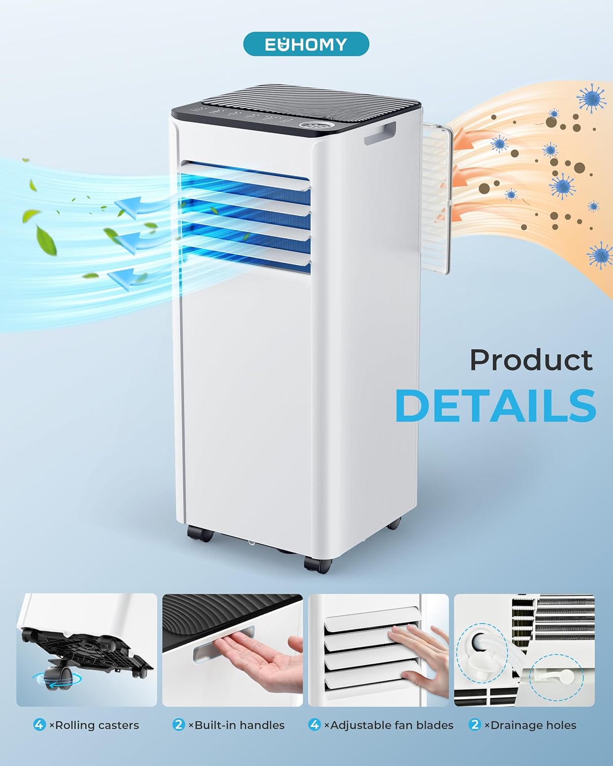 Thumbnail 3 de Air Conditioning Unit - Portable 9000 BTU 4-in-1 with Quiet Operation and Window Kit