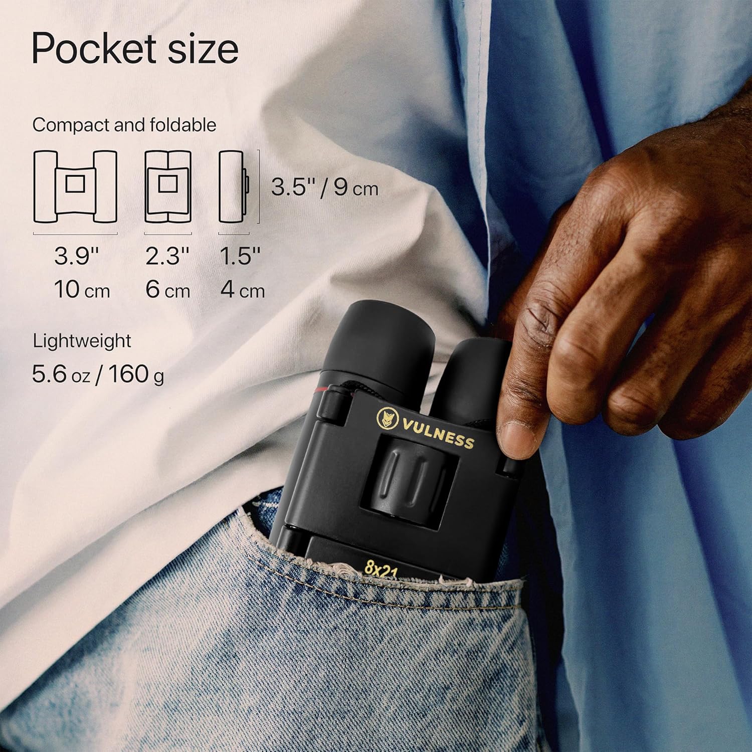 Thumbnail 5 de VULNESS Binoculars for Adults — Compact 8x21 Pocket Binoculars for Travel, Bird Watching, and Cruise Ship Adventures