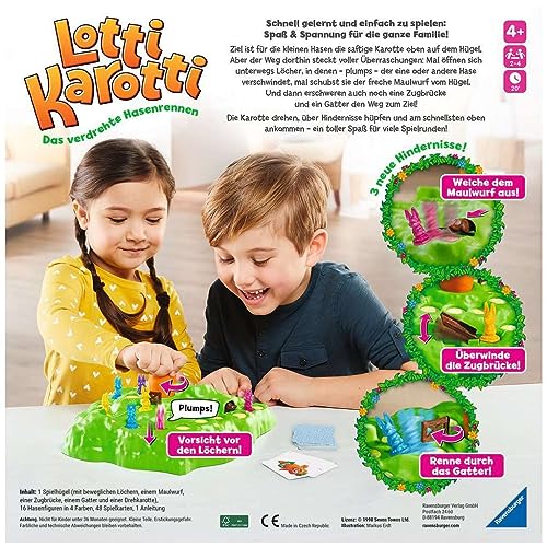 Detalle de Ravensburger Lotti Karotti — juego de carreras 2‑4 jugadores