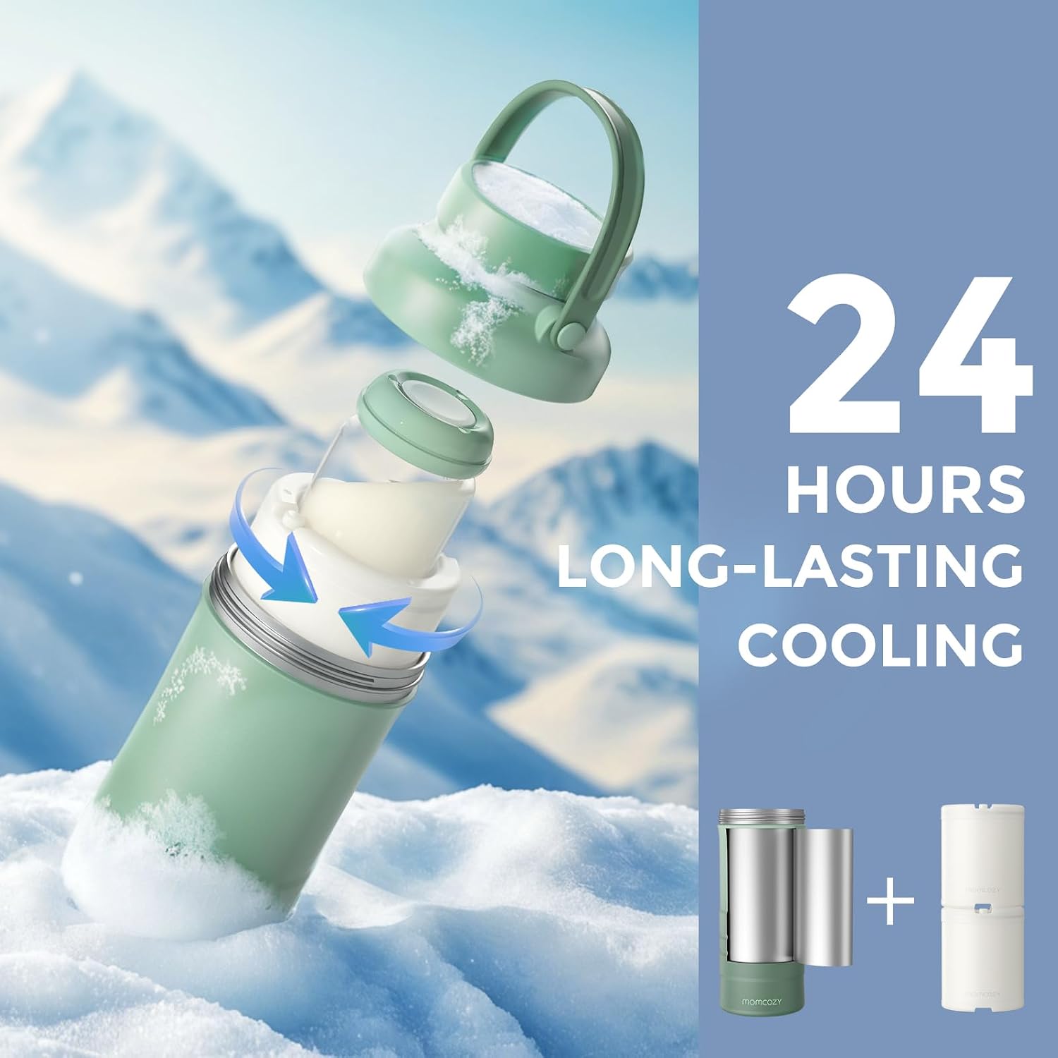 Thumbnail 1 de Momcozy 22oz Portable Breast Milk Cooler — 24h chiller
