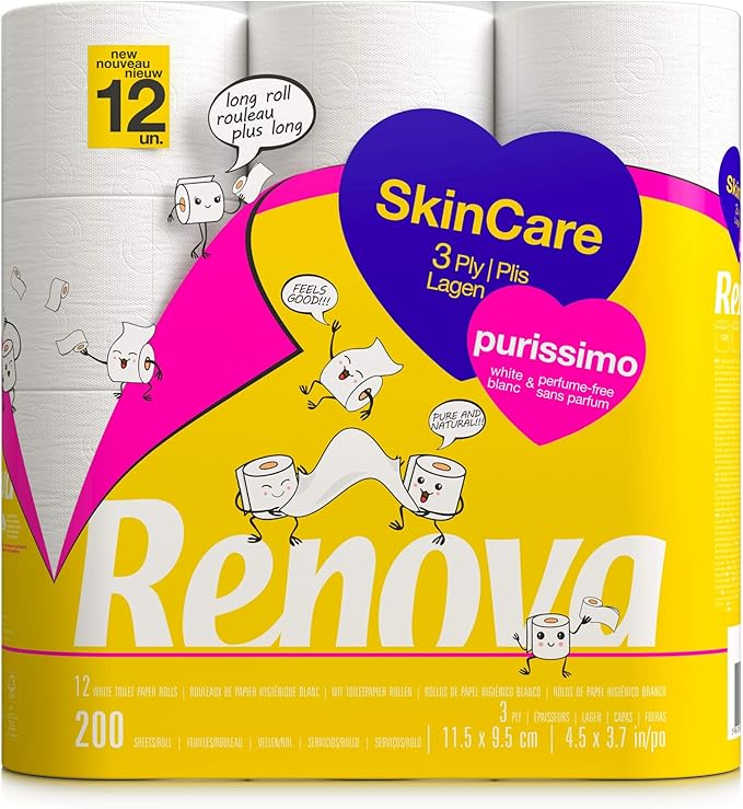 Renova Papel Higiénico Skin Care Purissimo - 12 Rollos 🧻