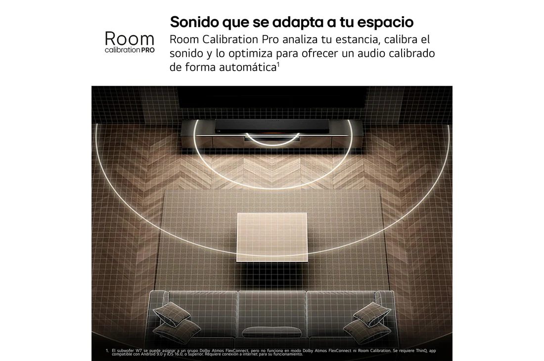Detalle 2 de LG Sound Suite - Pack Inmersive Quad Suite 7 Pro (H7QUADPRO7): barra H7, altavoces M7 y subwoofer W7