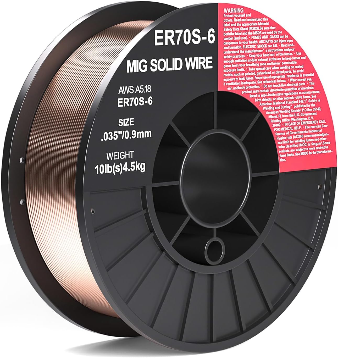 Detalle de ER70S-6 .035-Inch MIG Welding Wire on 10-Lb ABS Spool for All-Position Welding