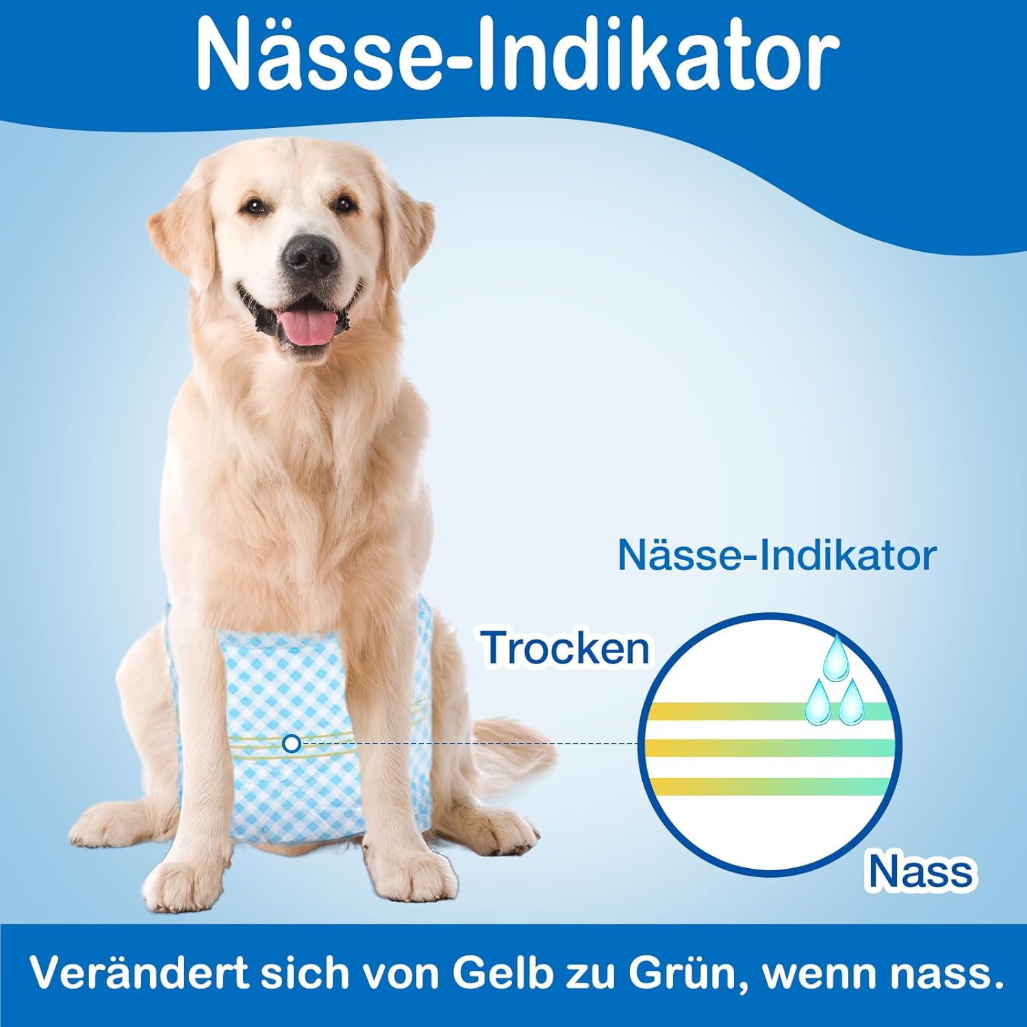 Thumbnail 2 de Flying Paws Einweg-Hundewindeln für Rüden, S, Taille 30–48 cm, 40 Stück