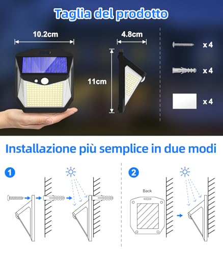 Thumbnail 4 de Luz Solar LED Jardin 248LED con Sensor y Ángulo 270° ☀