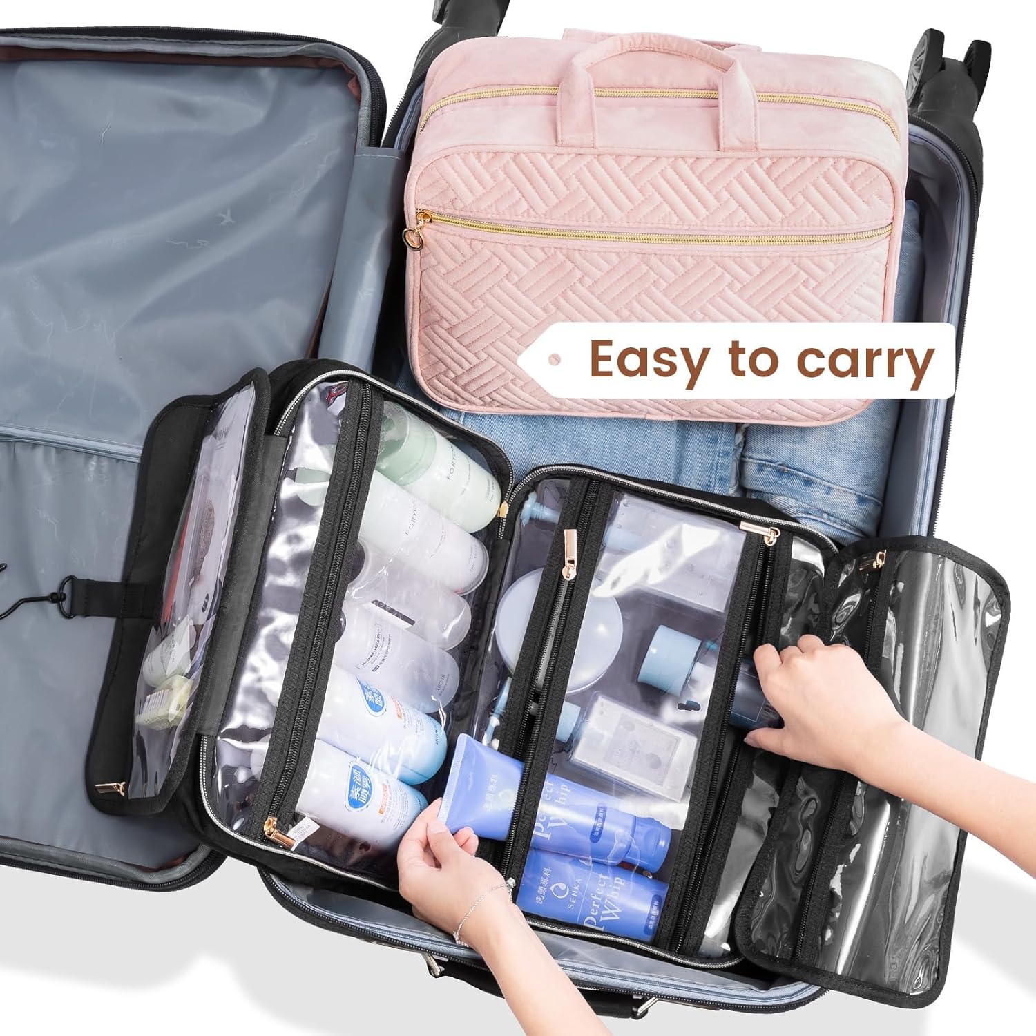 Thumbnail 4 de LOVEVOOK Toiletry Bag Hanging Travel Wash Bag 28x20x11cm