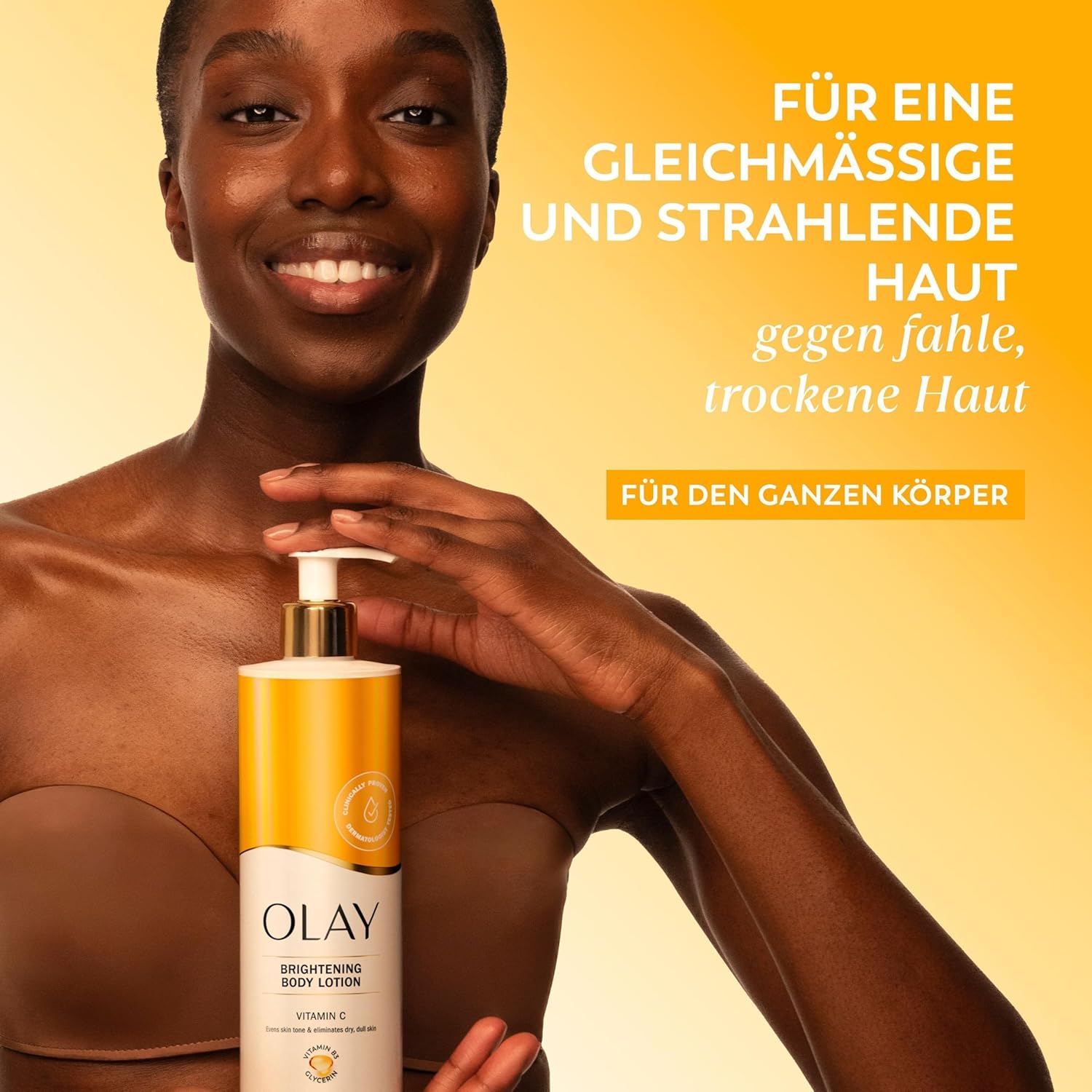 Detalle de Olay Vitamin C Körperlotion – 500 ml mit Vitamin C, Vitamin B3, B5 und Glycerin