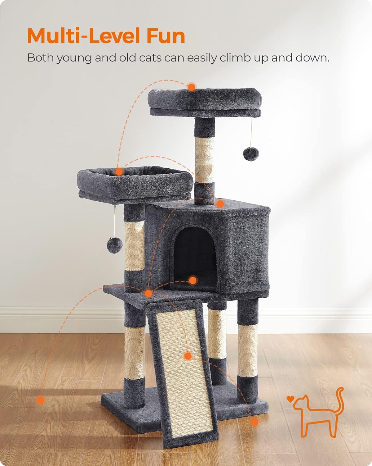 Thumbnail 2 de Feandrea cat tree 115 cm scratching ramp