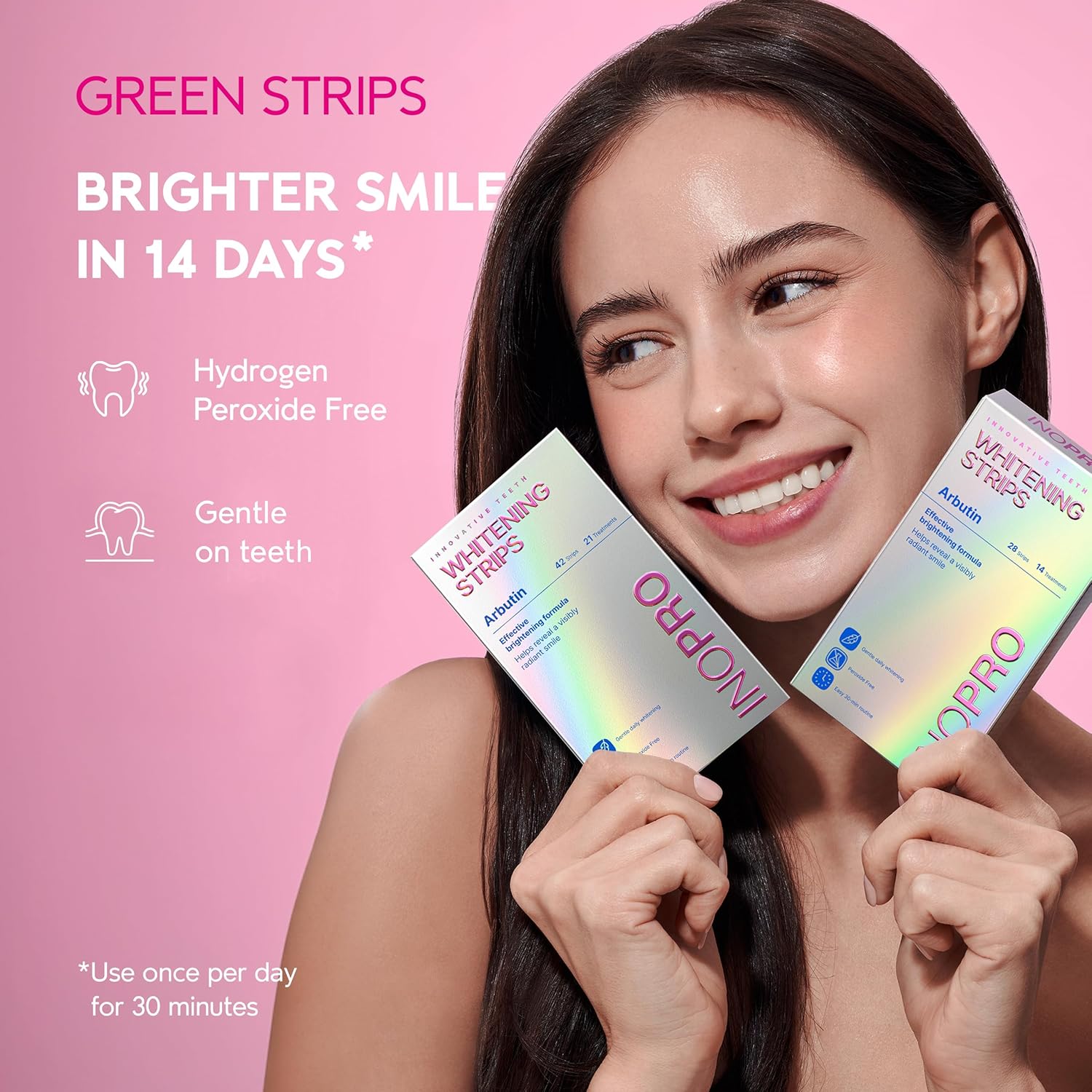 Thumbnail 6 de InoPro 14 Whitening Strips for Sensitive Teeth 🪥