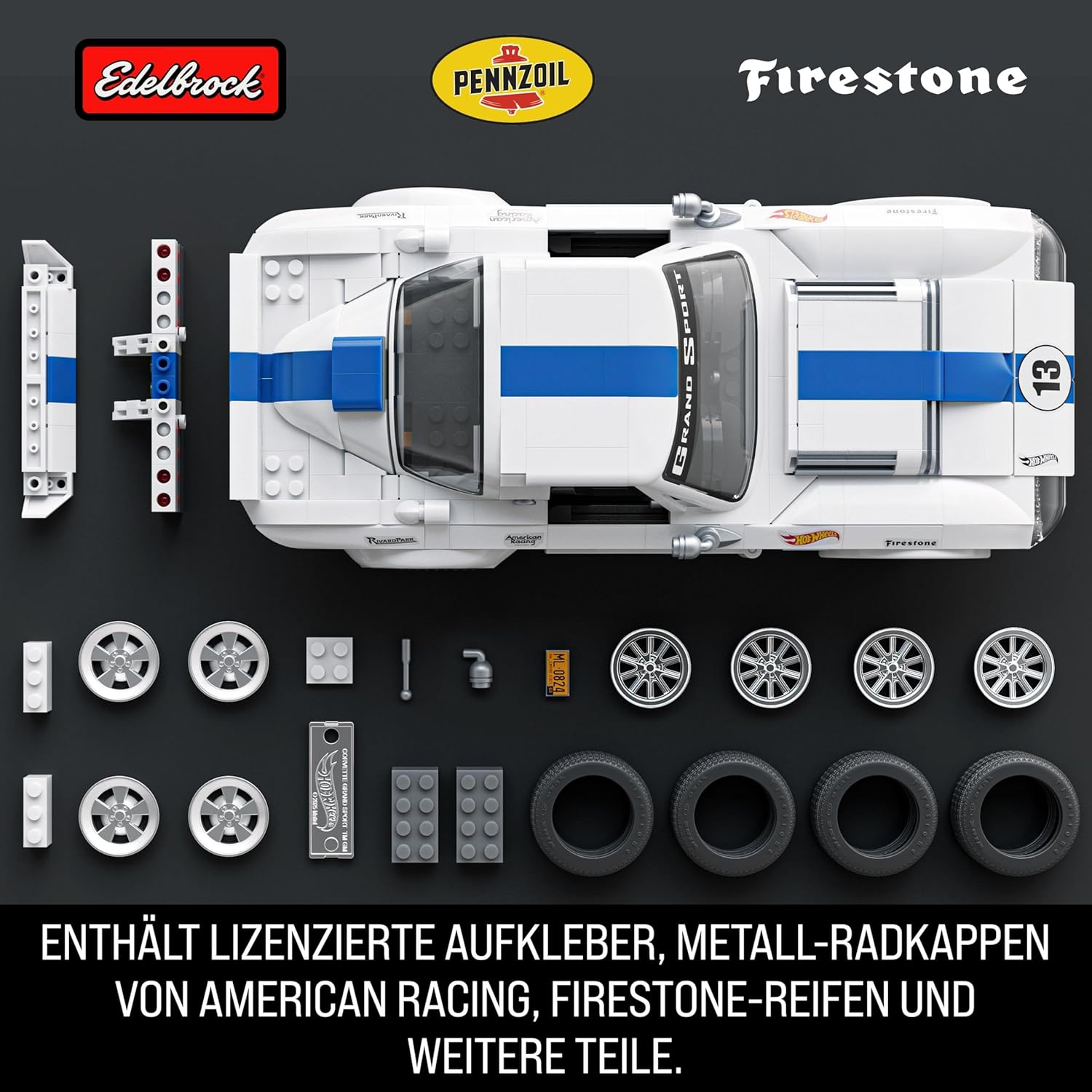 Detalle 2 de Mattel JGR31 Corvette Grand Sport 918 Teile