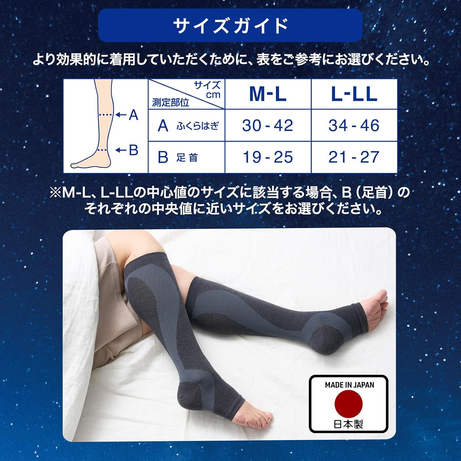 Thumbnail 6 de メディキュット こむらスッキリ着圧ナイトソックス M-L テーピング着圧・土踏まずサポート
