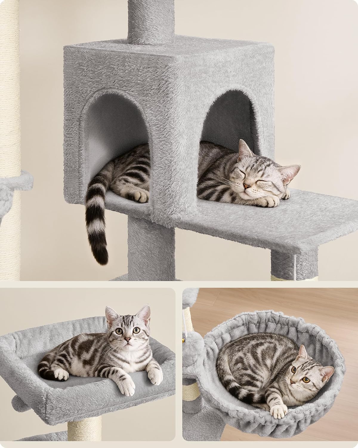 Thumbnail 2 de Feandrea PCT006G01 large cat tree, 174 cm, double condo and sisal posts