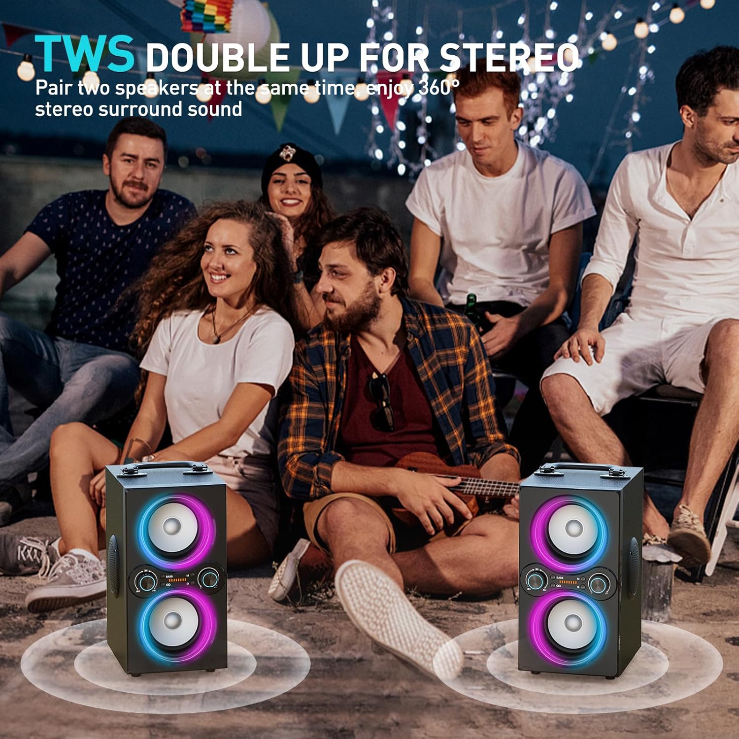 Detalle 2 de TPBEAT Bluetooth Speaker 80W Party Wireless Speaker