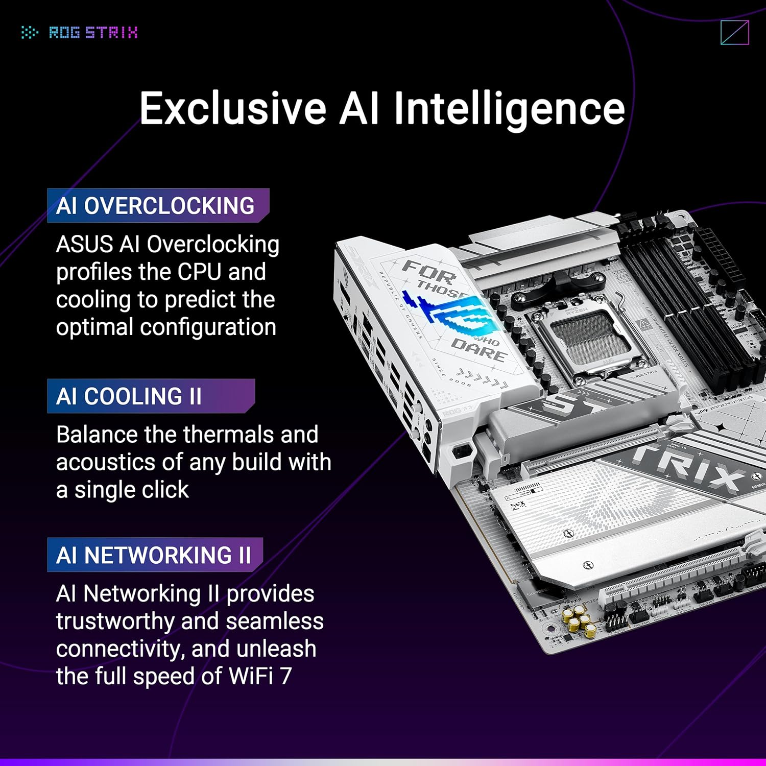 Detalle 2 de ASUS ROG Strix X870-A Gaming WiFi motherboard PCIe 5.0