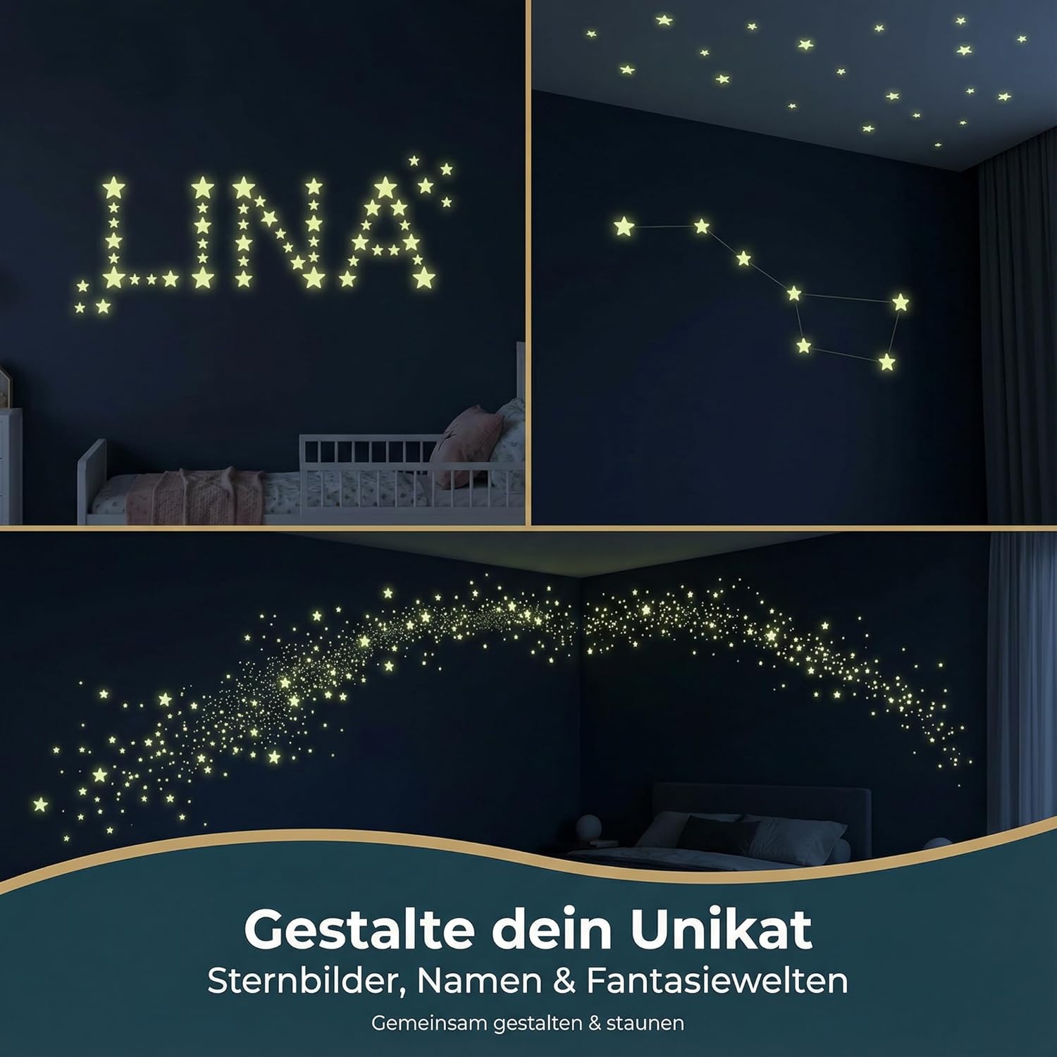 Thumbnail 6 de Homery Kinderzimmer Leuchtsterne 400 Stück