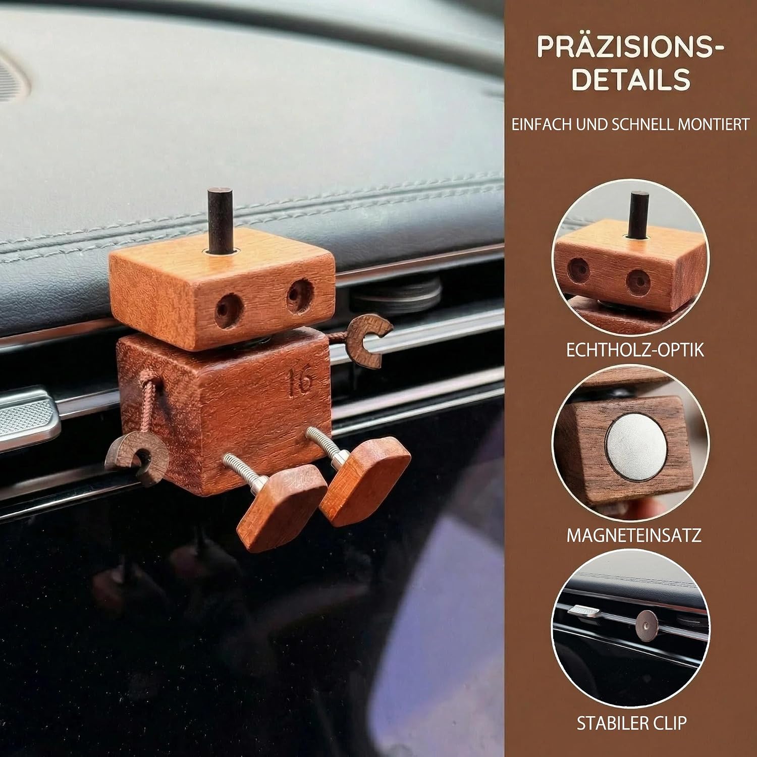 Detalle de Wackelnder Holzmann Autoduft 3 Düfte