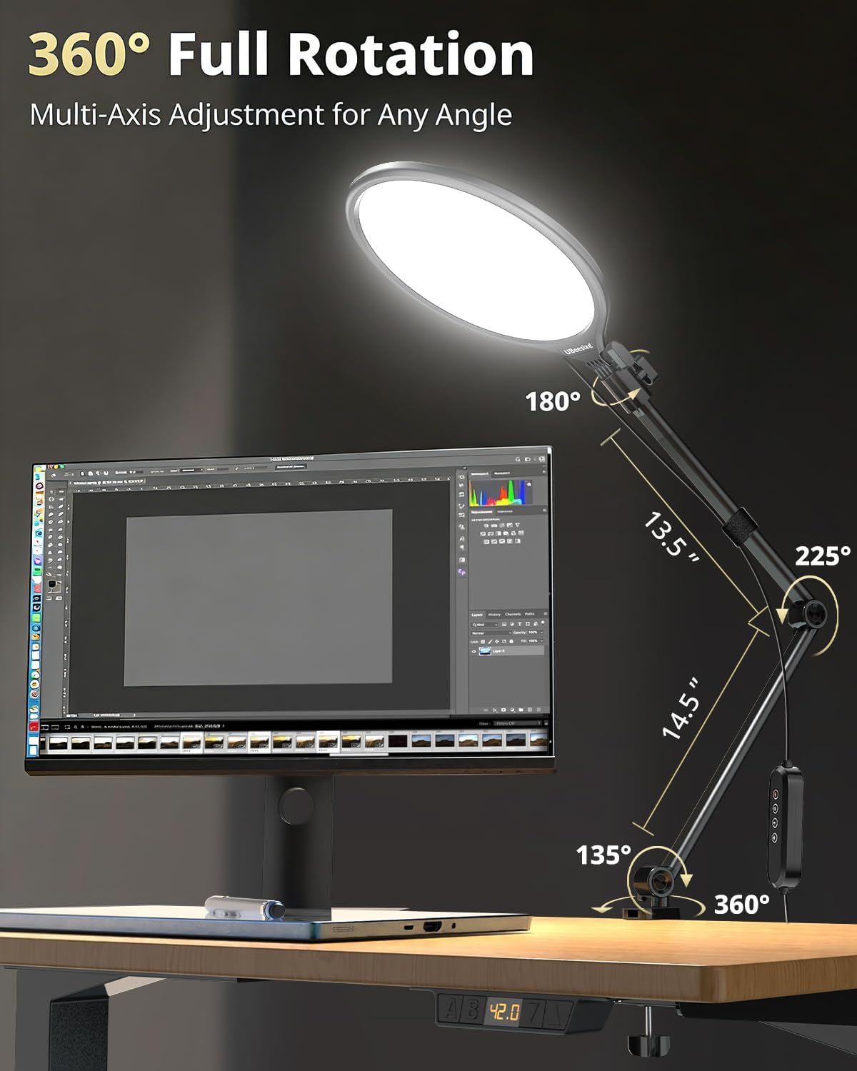 Detalle 2 de UBeesize Desk Ring Light 10-inch