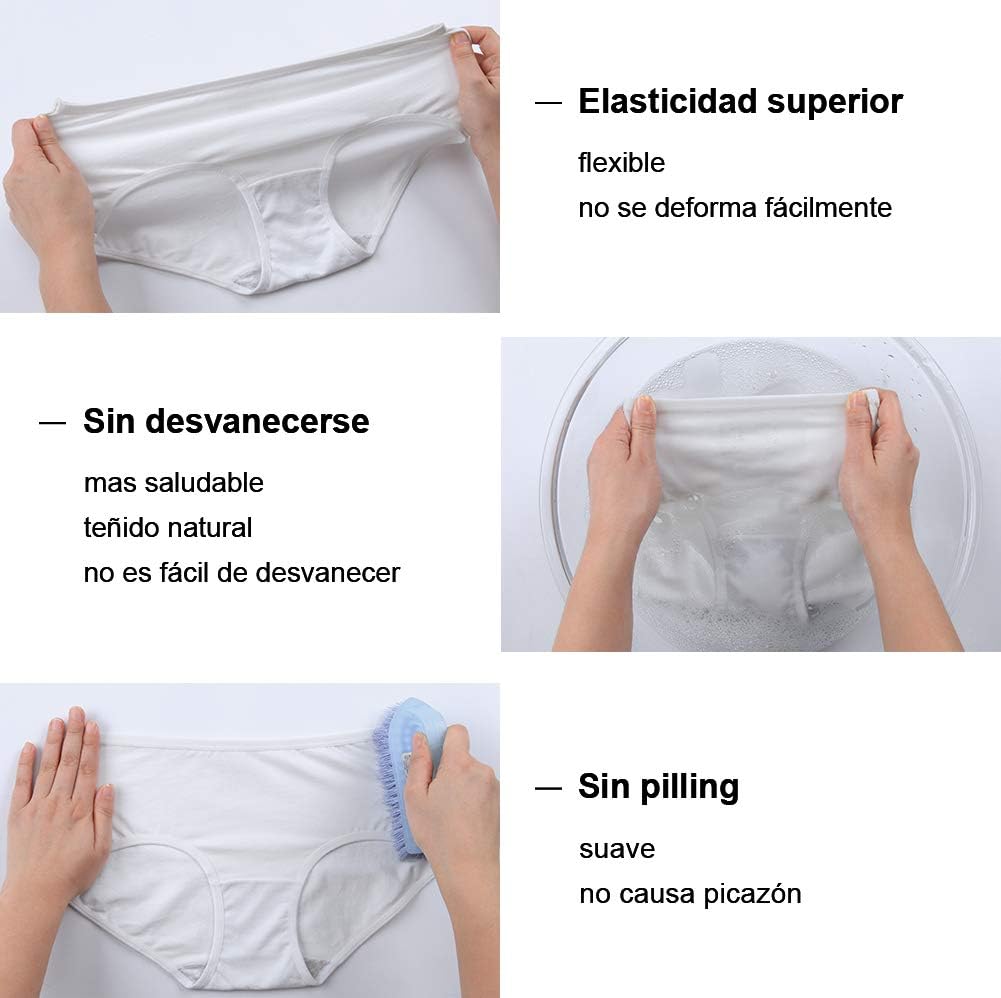Thumbnail 5 de INNERSY Damen-Unterhosen aus Baumwolle im 6er Pack – atmungsaktive Hipster Basic Pants