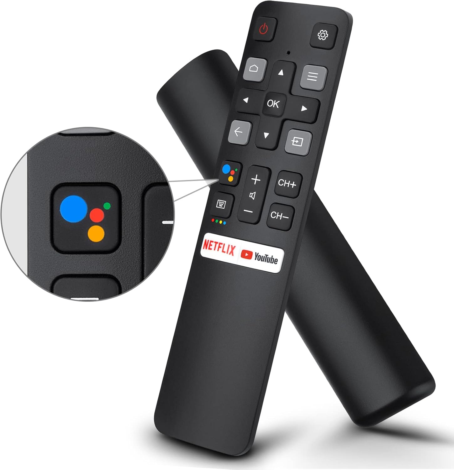 Detalle de Voice Replacement RC802V for TCL Android TV – Upgraded Remote with Google Voice for TCL Smart TVs
