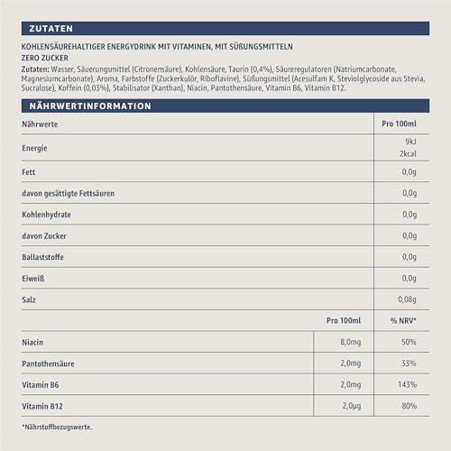 Thumbnail 1 de by Amazon Energise Zero, 24 x 250ml – kalorienarme, zuckerfreie Kohlensäurehaltige Energy-Drinks mit Vitaminen