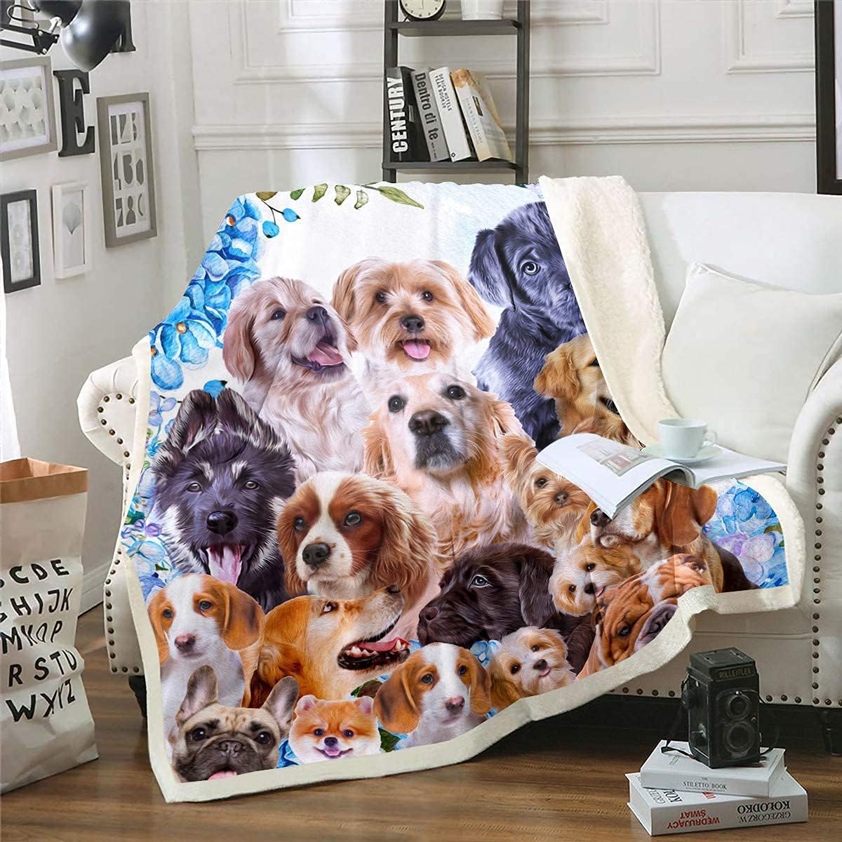 Detalle de Hund Flanell Fleecedecke 150x200 cm