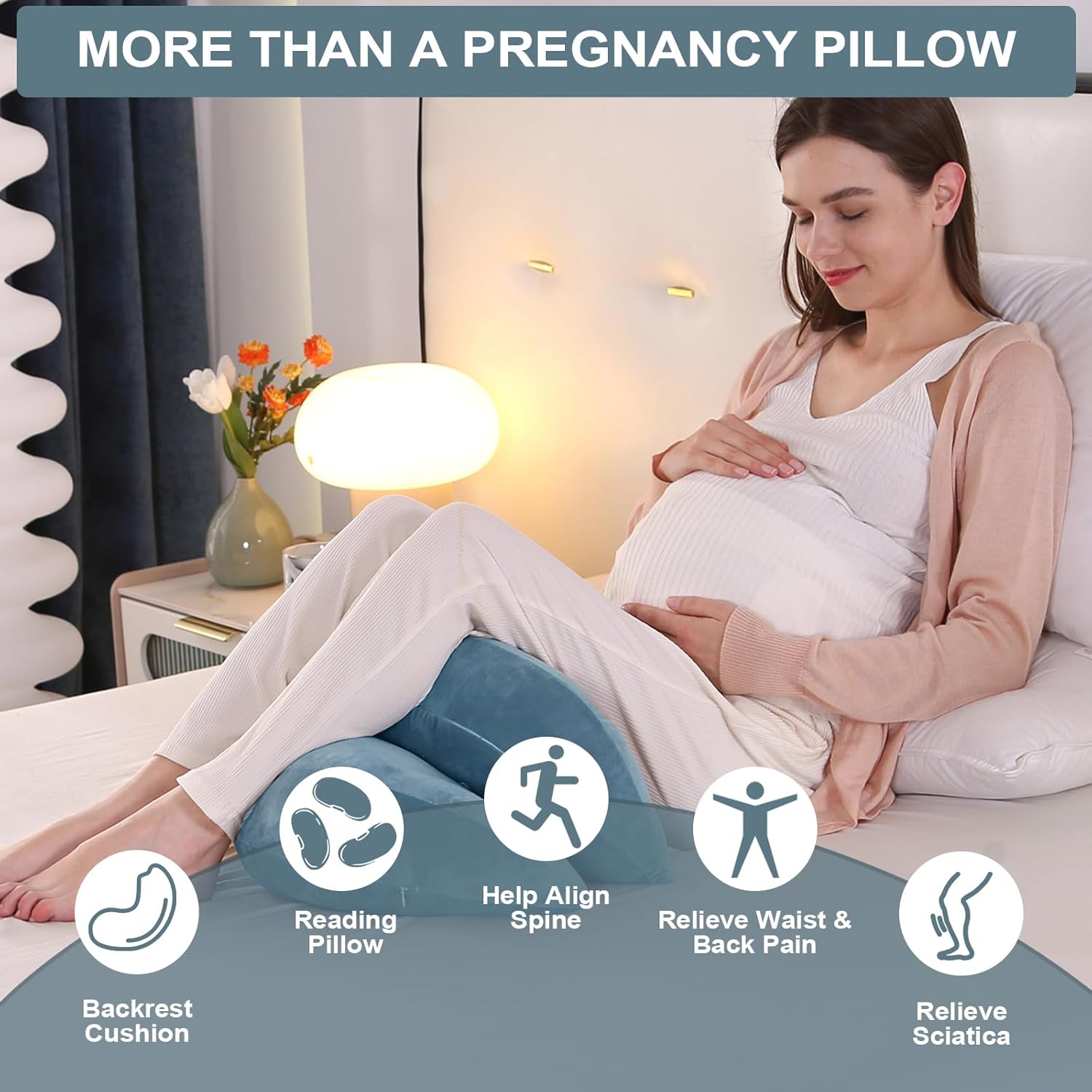Thumbnail 3 de SHANNA Pregnancy Pillow: Wedge Full Body Support for Sleep During Pregnancy
